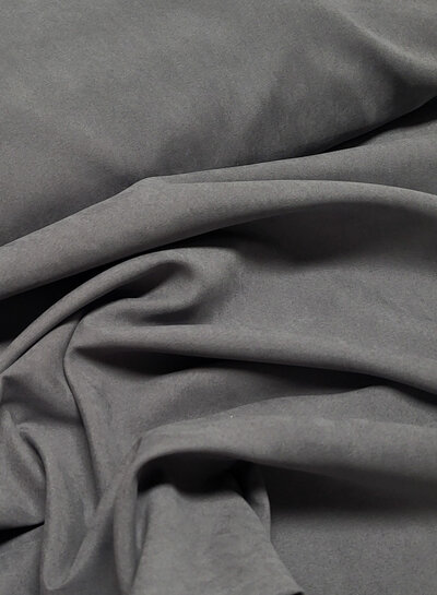 gray - softly flowing coat fabric - peach touch