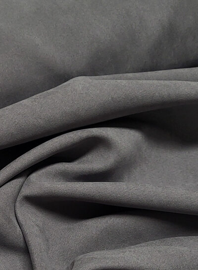gray - softly flowing coat fabric - peach touch