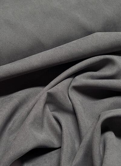 gray - softly flowing coat fabric - peach touch
