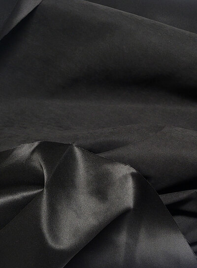 black - softly flowing coat fabric - peach touch
