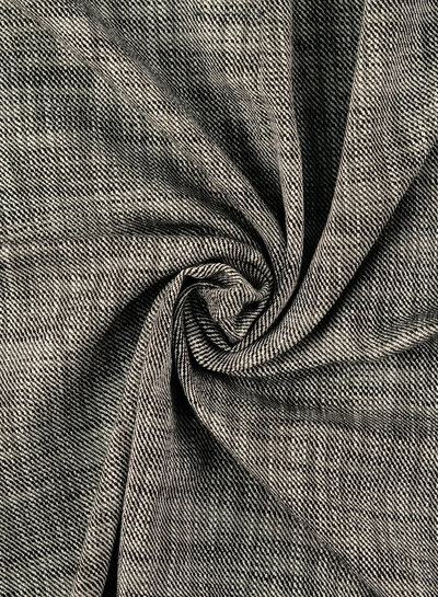 black mottled - linen look cotton mix - beautiful quality