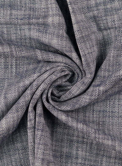 marineblauw gemeleerd - linnenlook katoen mix - prachtige kwaliteit