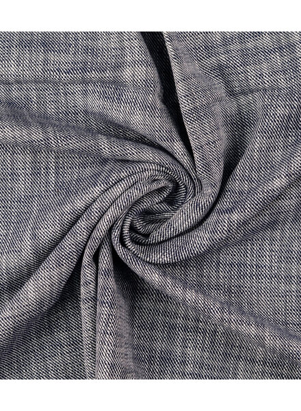 marineblauw gemeleerd - linnenlook katoen mix - prachtige kwaliteit