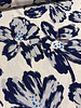 painted flowers blauw  - linnen rayon blend