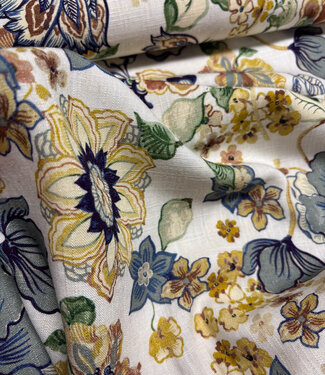 vintage bloom - linen rayon blend