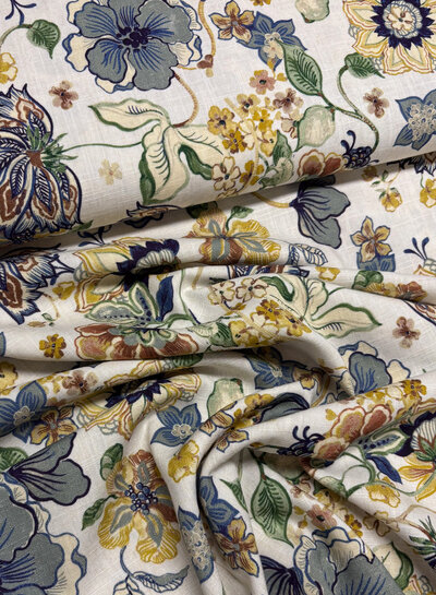 vintage bloom  - linnen rayon blend