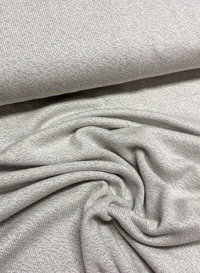 Blue melee - 100% cotton knitted - beautiful fabric for summer sweaters