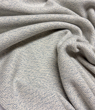 Blue melee - 100% cotton knitted - beautiful fabric for summer sweaters