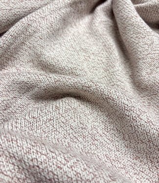 beige melee - 100% cotton knit - beautiful fabric for summer sweaters
