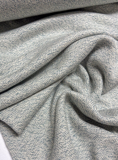 groen melee - 100% katoen gebreid - prachtige stof voor zomerse truien