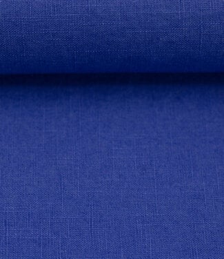 plain cobalt blue linen