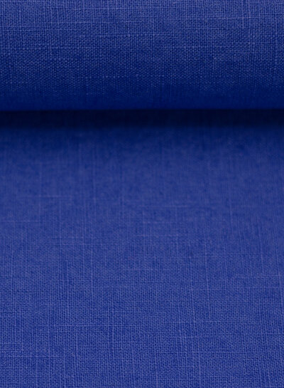 plain cobalt blue linen