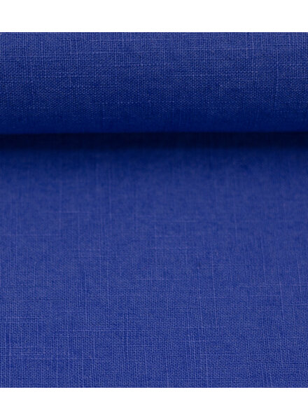 plain cobalt blue linen