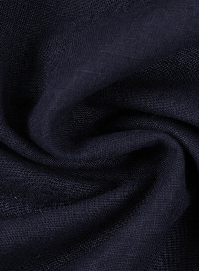 effen marineblauw - linnen