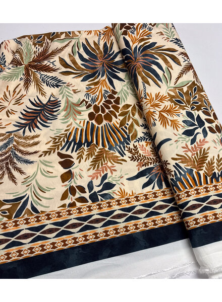 A la Ville brown print with border - viscose crepe