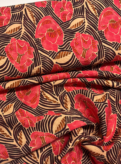 A la Ville artistic pink - ecovero viscose slub