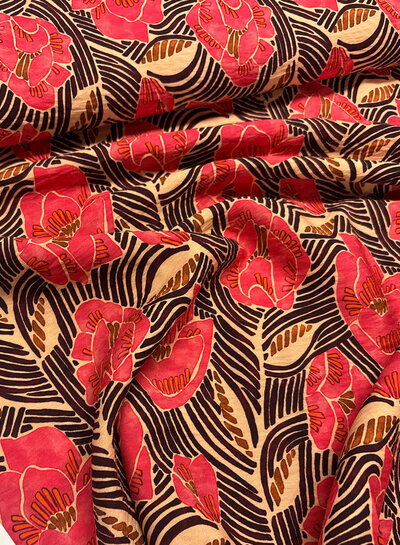 A la Ville artistic pink - ecovero viscose slub