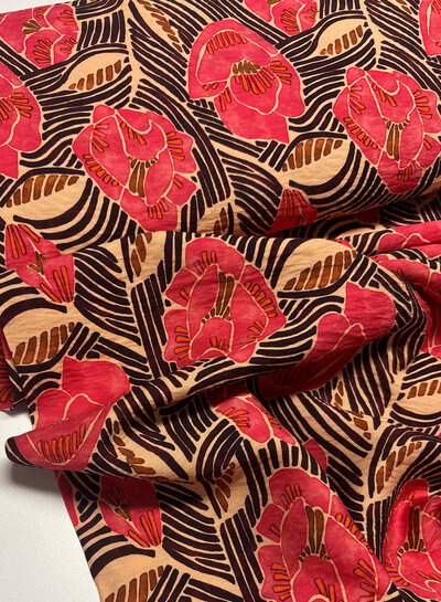 A la Ville artistic pink - ecovero viscose slub