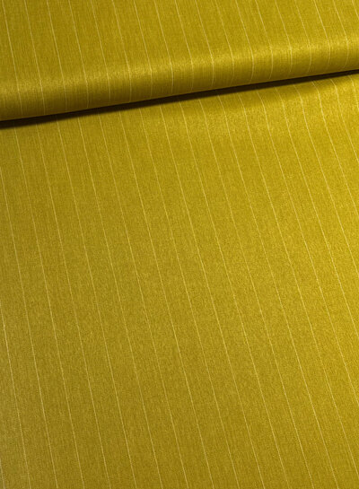 A la Ville oker krijtstreep - soepelvallende gabardine - Knipmode