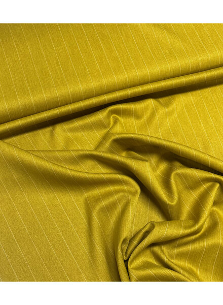 A la Ville ochre chalk stripe - softly flowing gabardine - Knipmode