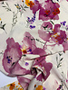 A la Ville pink watercolor flowers - cutting idea - viscose slub