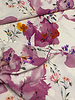 A la Ville pink watercolor flowers - cutting idea - viscose slub