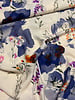 A la Ville blauwe waterkleurige bloemen - knipidee - viscose slub