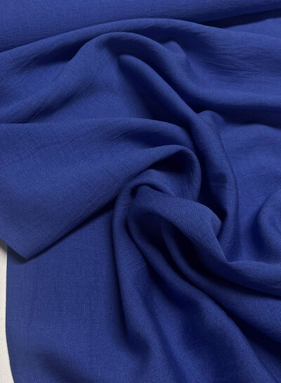 A la Ville kobalt - prachtig geweven linnenlook rayon