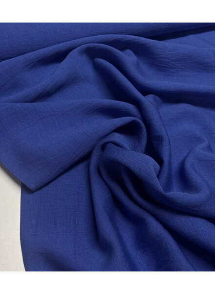 A la Ville kobalt - prachtig geweven linnenlook rayon
