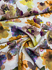 A la Ville watercolor camel and purple flowers - viscose slub