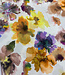 A la Ville waterkleurige camel en paarse bloemen - viscose slub