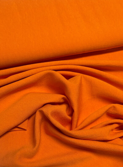 A la Ville oranje - prachtig geweven linnenlook rayon