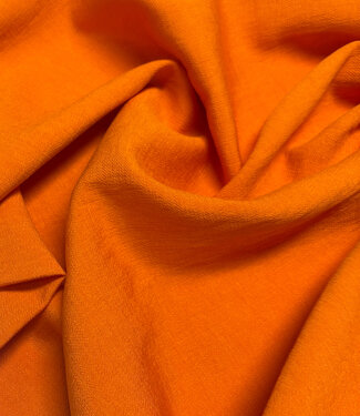 A la Ville orange - beautiful woven linen-look rayon