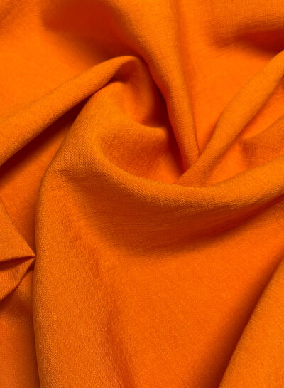 A la Ville orange - beautiful woven linen-look rayon
