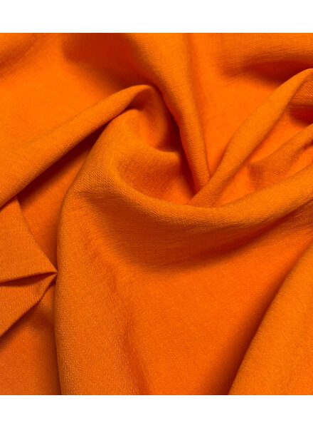 A la Ville oranje - prachtig geweven linnenlook rayon