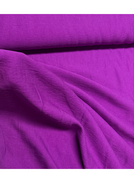 A la Ville fuchsia paars - prachtig geweven linnenlook rayon