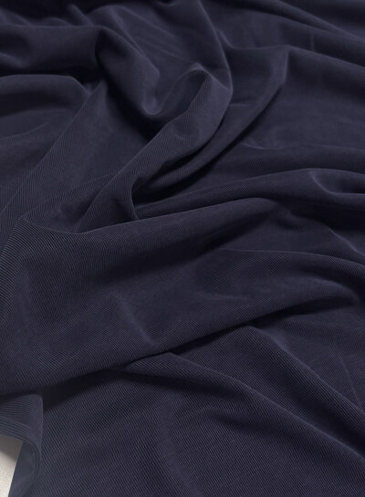 A la Ville marineblauw  - zijde touch - prachtige viscose tricot