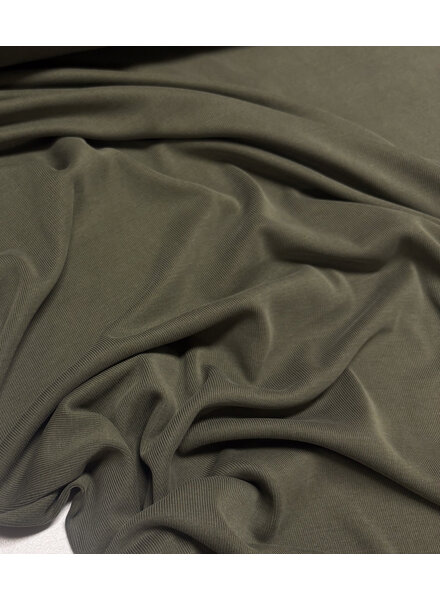A la Ville khaki - zijde touch - prachtige viscose tricot