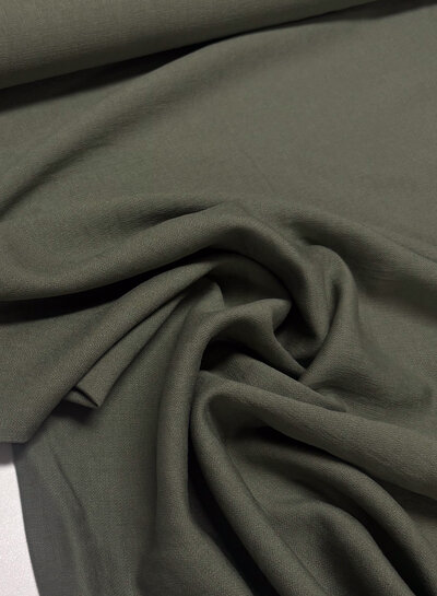 A la Ville khaki - beautiful woven linen-look rayon