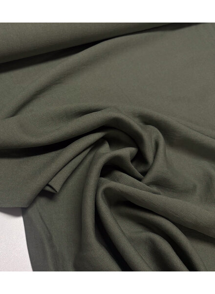 A la Ville khaki - beautiful woven linen-look rayon