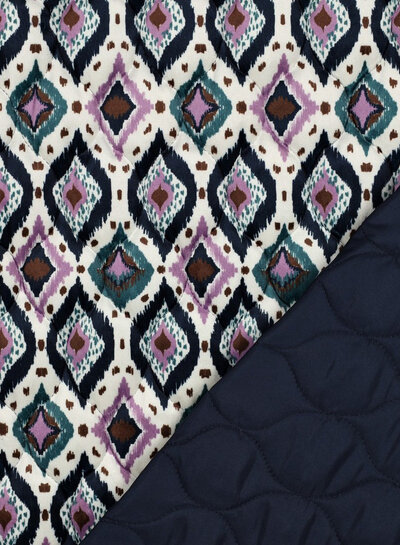 aztec - stepped gewatteerde velvet