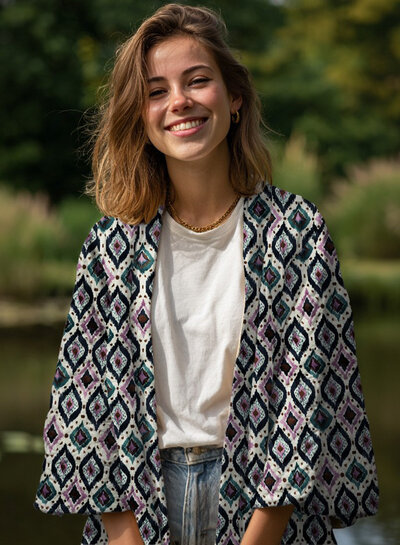 aztec - stepped quilted velvet