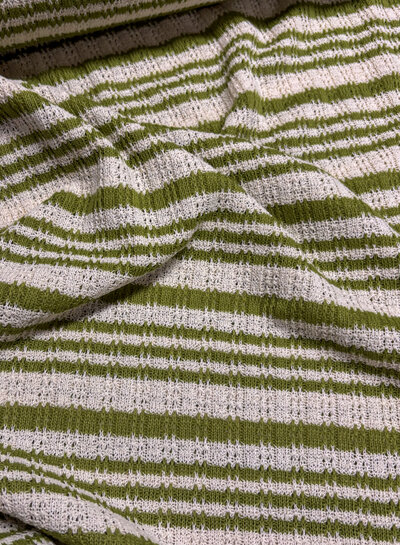 summer knit - lime green stripes