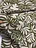 khaki - flowers - linen rayon blend