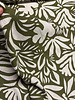 khaki - flowers - linen rayon blend