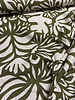 khaki - flowers - linnen rayon blend