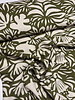 khaki - flowers - linnen rayon blend