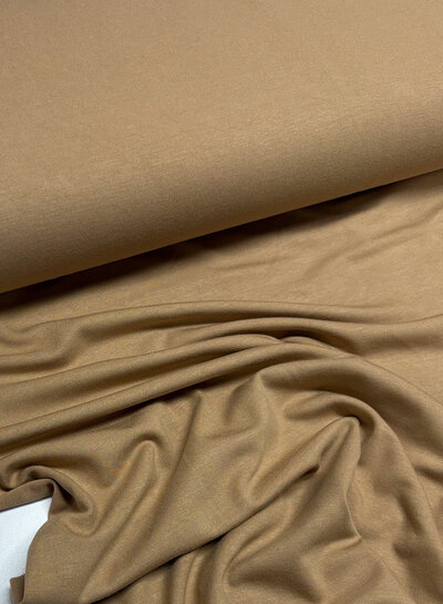 cappuccino - soft and firm modal jersey - interlock knit