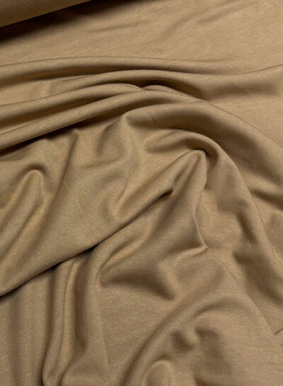cappuccino - soft and firm modal jersey - interlock knit