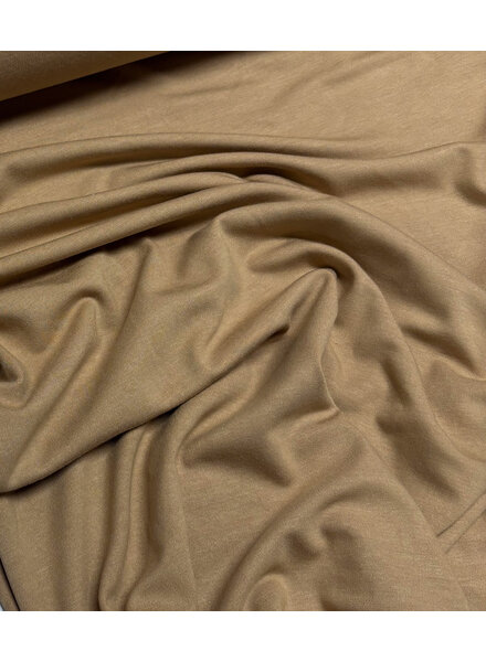 cappuccino - soft and firm modal jersey - interlock knit